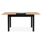 Table extensible couleur chêne et pieds noirs 120x70 cm - Coburg