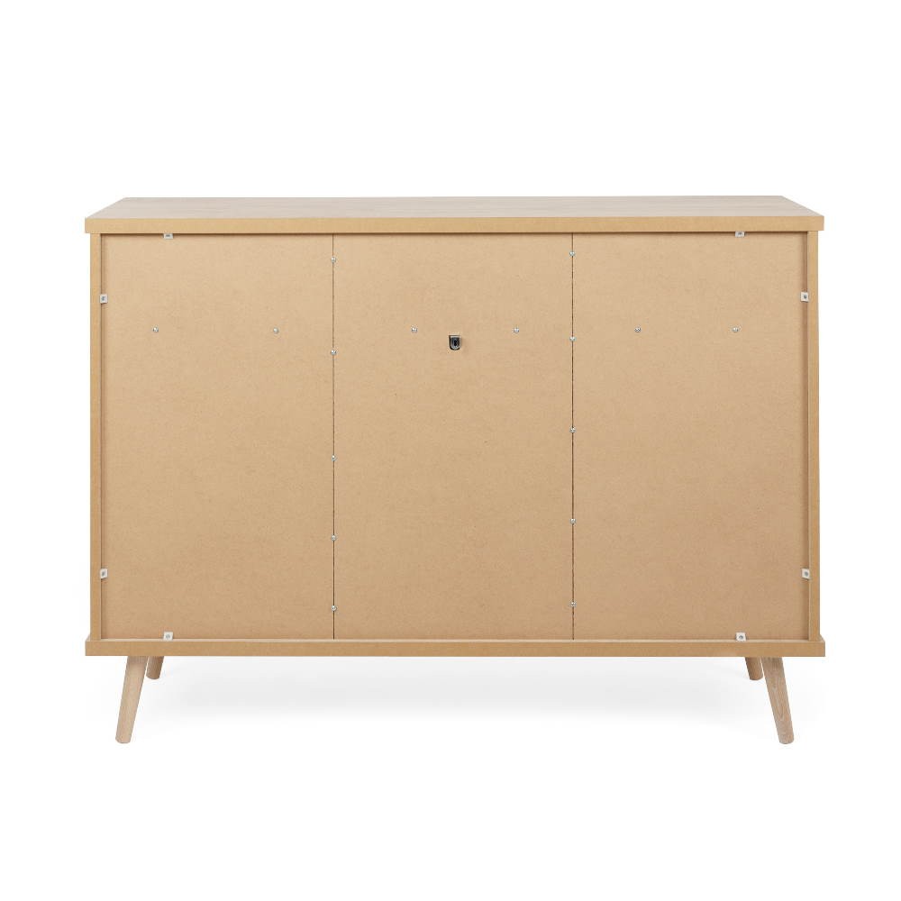 Sideboard 120x88,5h cm mit 3 Türen, Eiche und Anthrazit und Grau - Epik 51