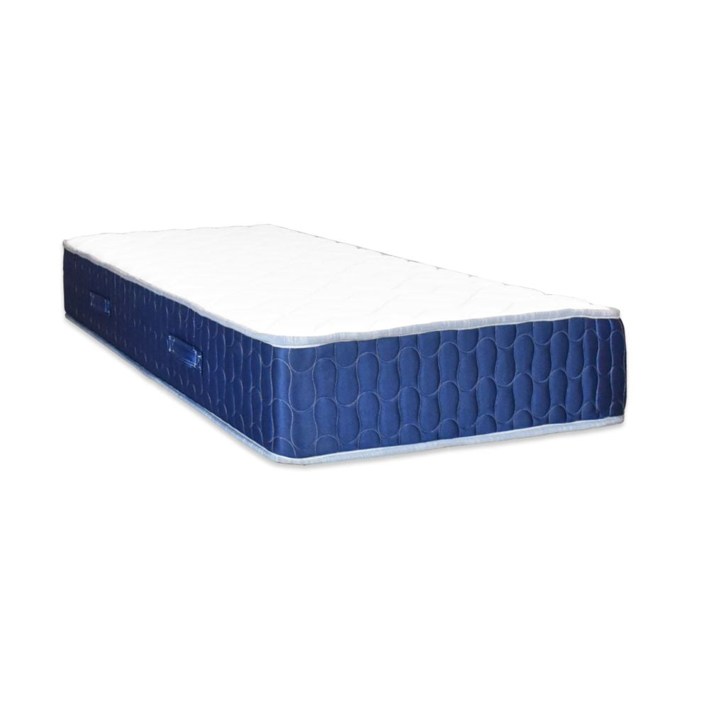 Materasso singolo 80x190x25H in schiuma poliuretanica e memory blu Palladio