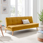 Divano letto 3 posti colore senape 182x88x80HE Lunaria