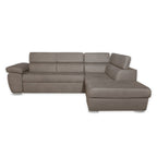 Divano letto angolare con penisola destra colore grigio elephant - Fiona