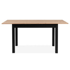 Table extensible couleur chêne et pieds noirs 120x70 cm - Coburg