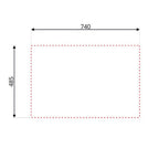 Lavello cucina incasso in acciaio una vasca 76x50.5x20H cm - SA233 Samet