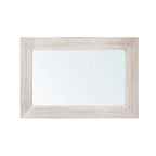 Specchiera rettangolare con cornice quercia bianco 102x65 cm. Loto