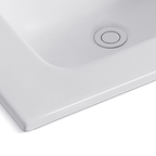 Lavabo consolle da appoggio 141x46 cm in ceramica bianco lucido LAV9140DS