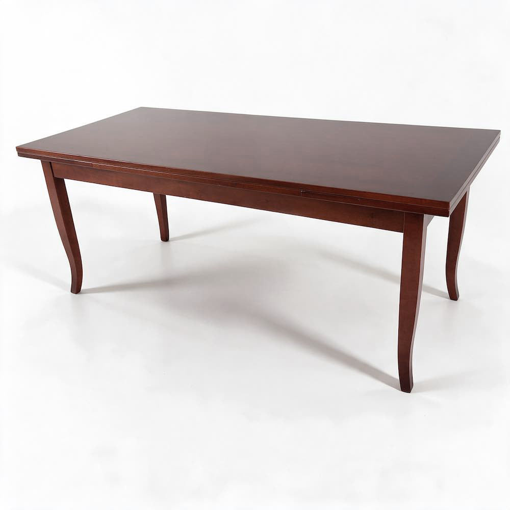 Tavolo rettangolare allungabile 140x80 cm in legno massello colore noce - Verona