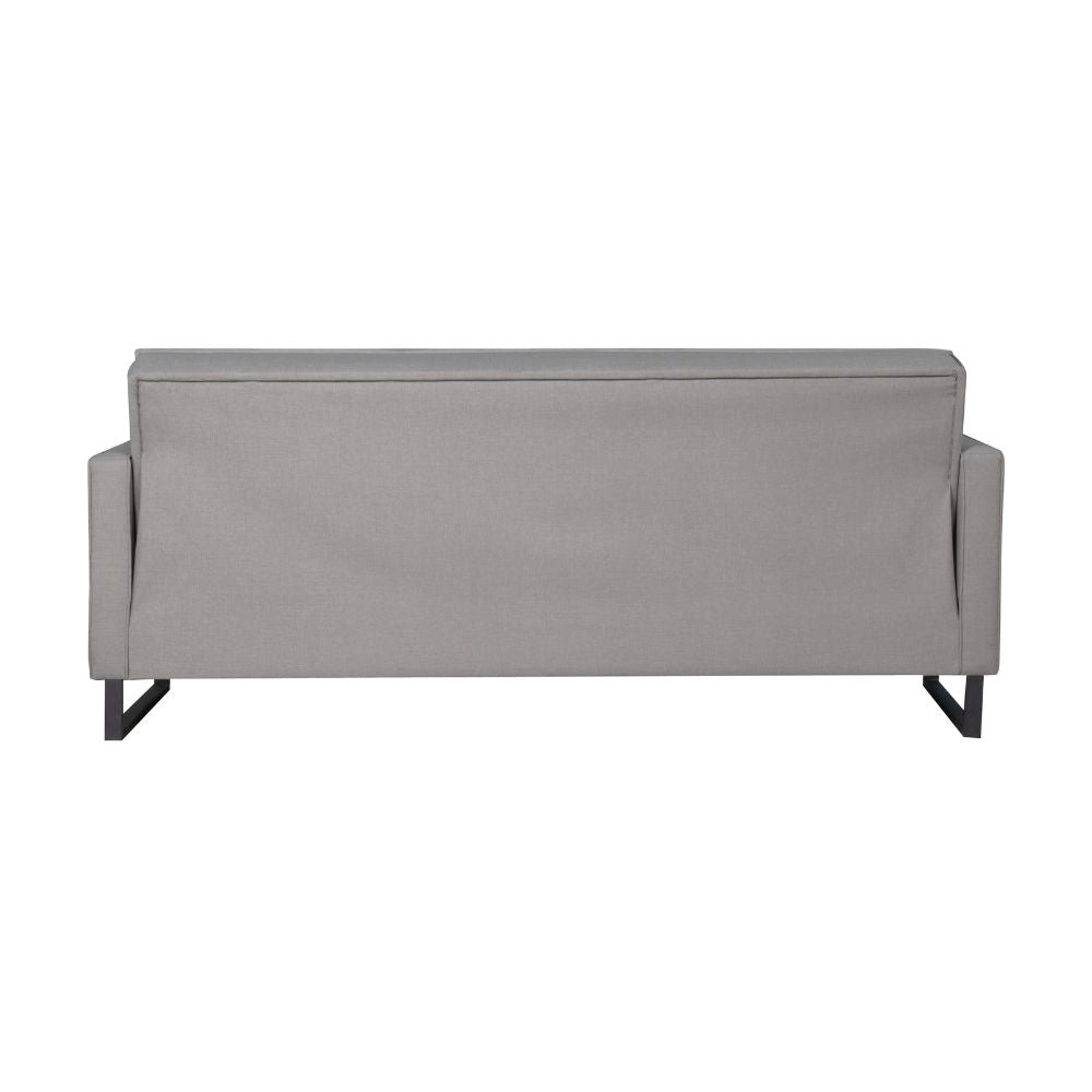Divano letto con contenitore 3 posti in vellutino colore grigio - Legen