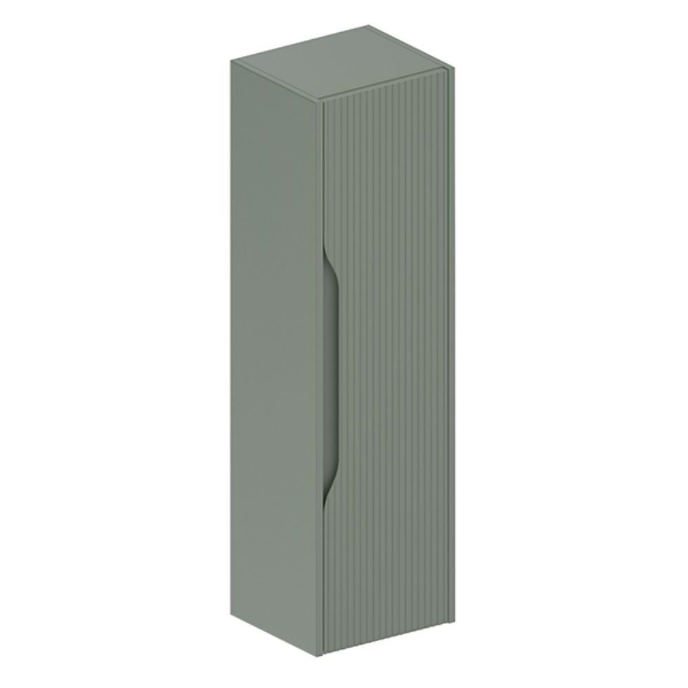 Colonna bagno sospesa colore verde opaco con effetto cannettato 35x27x120H - Gaper