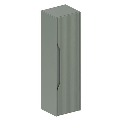 Colonna bagno sospesa colore verde opaco con effetto cannettato 35x27x120H - Gaper