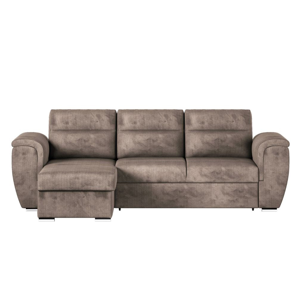 Divano con letto estraibile e penisola reversibile colore cappuccino 273 cm - Jorell