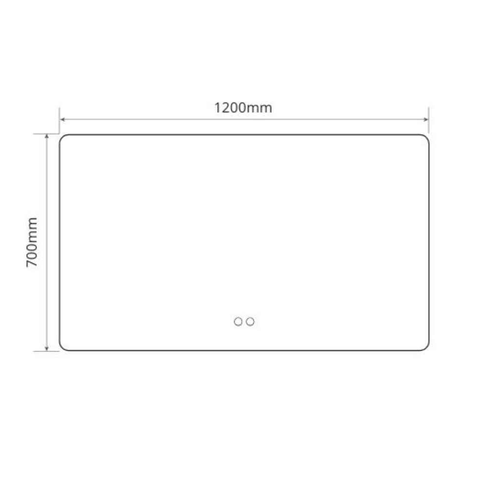 Specchio smart rettangolare YJ-70120A con retroilluminazione 120x70