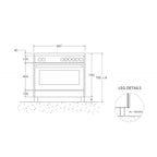 KOCHFELD 90×60 INDUKTIONSKOCHFELD MULTIFUNKTIONS-ELEKTROBACKOFEN BERTAZZONI