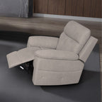 Poltrona recliner elettrica in tessuto beige Kayde