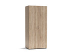 Holzschrank mit zwei Türen 80x177h cm Farbe Sonoma Eiche - Seba