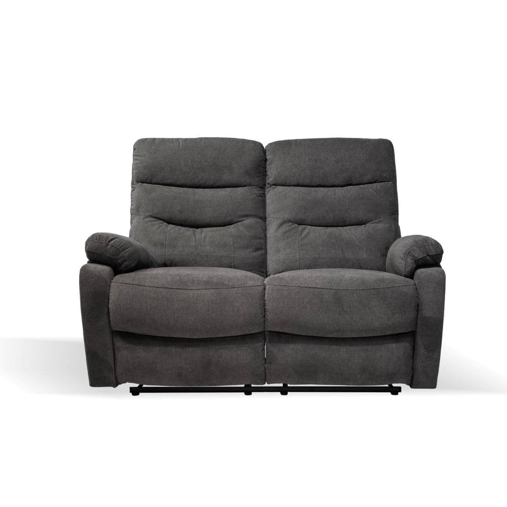 Divano 2 posti con 2 recliner elettrici colore grigio scuro - Brienz