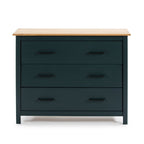 Commode en bois massif bleu et pin Miranda 100x40x80H