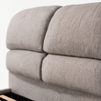 Letto una piazza e mezza contenitore in tessuto Aragon tortora 120x190 Sofaback