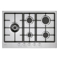 Piano cottura a gas 5 fuochi con griglie in ghisa 75 cm inox Candy CHG7WL4WTX