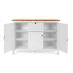 Madia 3 ante e 1 cassetto colore bianco e top artisan rovere 120 cm Bergen57