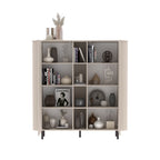 Mobile contenitore 2 ante e 4 vani a giorno cashmere 150x43x154 cm push pull Marini
