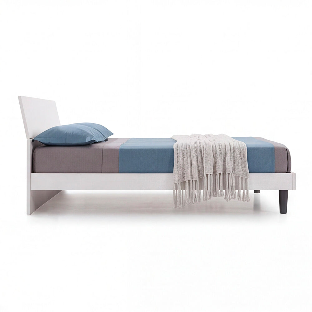 Letto matrimoniale in legno colore bianco - Manitoba