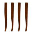 Confezione 4 gambe a sciabola per tavolo H 74 cm. colore noce VERONAGAMBA