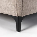 Letto matrimoniale con contenitore in tessuto tortora Line