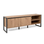Mobile porta TV 160x55h cm colore quercia e antracite - Denver 54