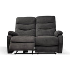 Divano 2 posti con 2 recliner elettrici colore grigio scuro - Brienz