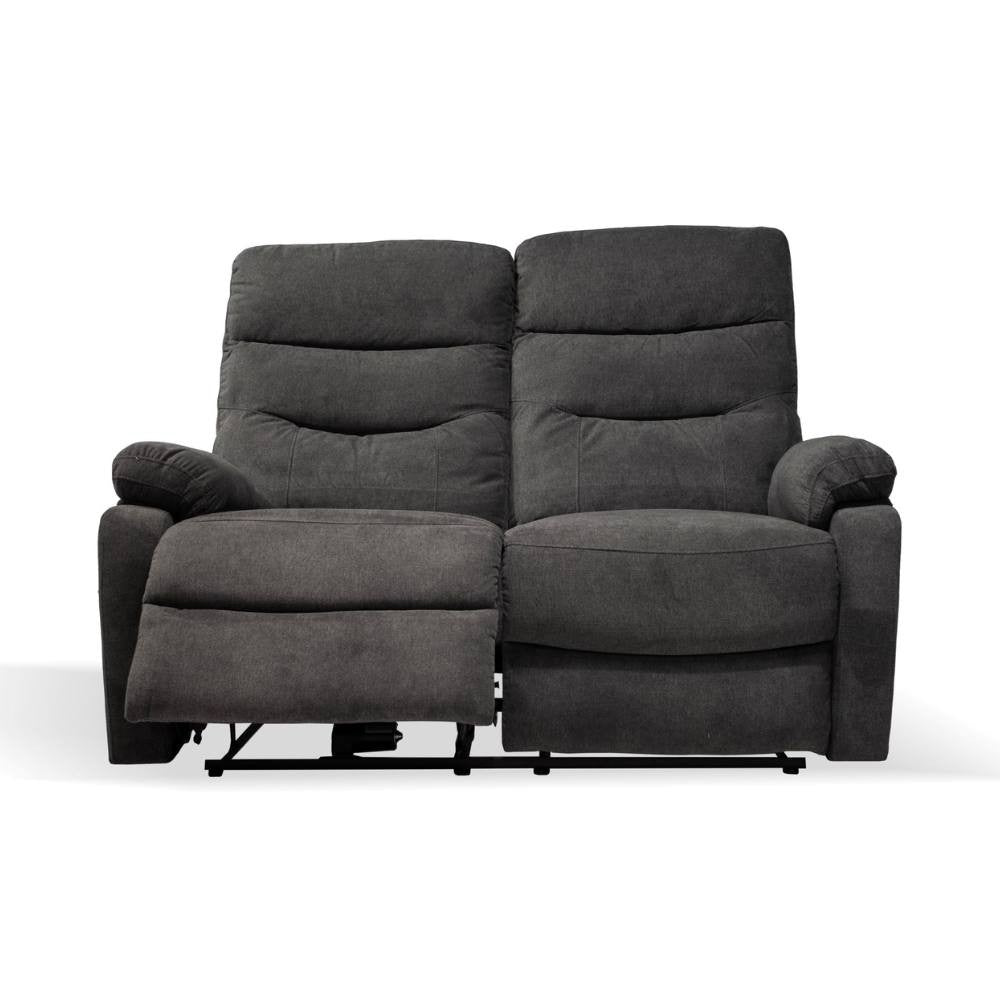 Divano 2 posti con 2 recliner elettrici colore grigio scuro - Brienz