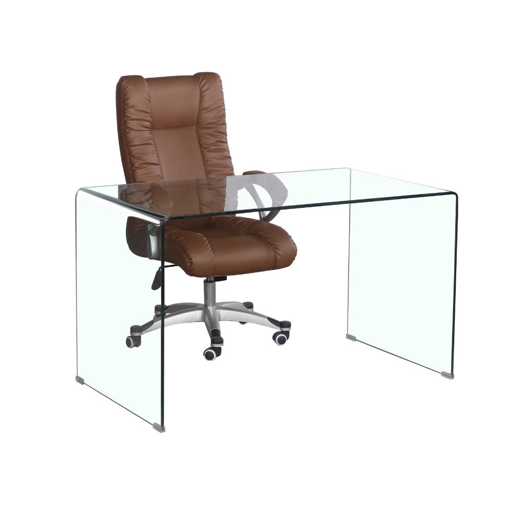 Table-bureau en verre trempé 125x75H cm - Tamerice