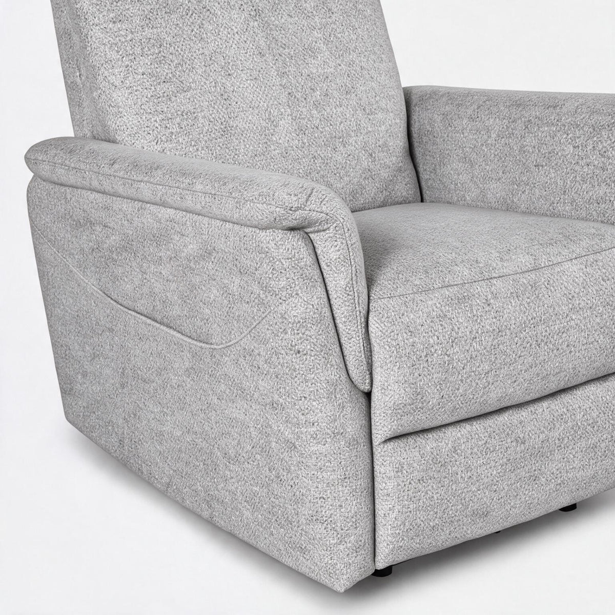 Poltrona alzapersona con recliner elettrico in tessuto grigio Motion