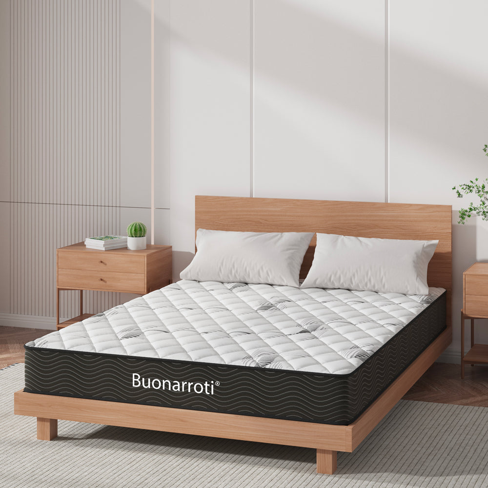 Materasso una piazza e mezza con molle insacchettate e strato in Memory Foam 120x190x22,3 cm Tarico