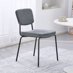 Set 4 sedie imbottite colore grigio scuro 44x55x83H Juno