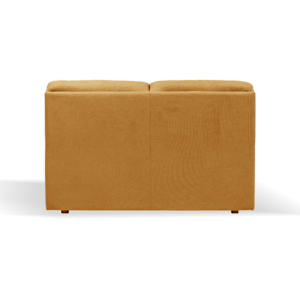 Divano 2 posti tessuto Roma15 colore senape 160x98x92h Alenda