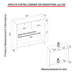 CONSOLE CACHE RADIATEUR OPELYA 130 CM AVEC DEUX TIROIRS COULEUR BLANC