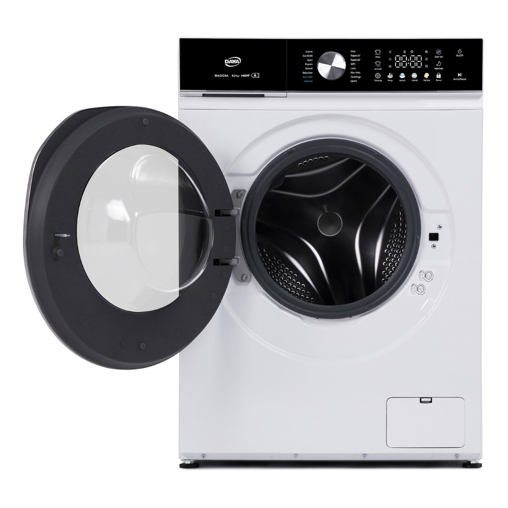 Lavatrice 1400 giri 12 kg inverter BLCD con display touch a colori bianco classe A Daya MAGIC12A3