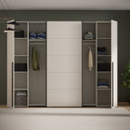 Armadio 2 ante scorrevoli e 2 battenti cashmere 270x61x210 Callia