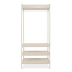 Mobile ingresso con appendiabiti e 4 ripiani colore beige Dhaka41B