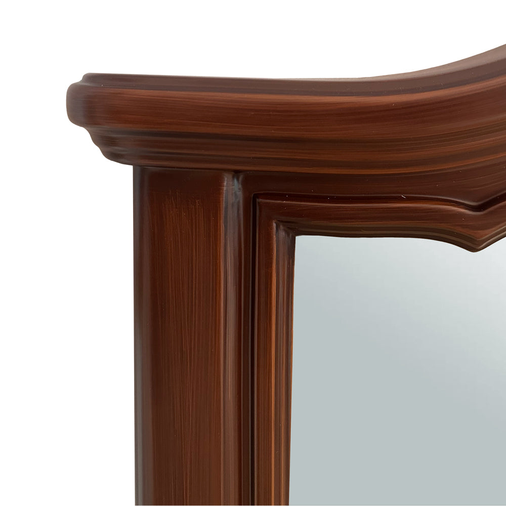 Specchiera classica 86x95 cm con cornice sagomata colore noce Cloe