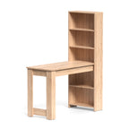 Tavolo penisola con libreria integrata colore rovere Mojo02