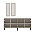 Madia 180x45x80H con due specchi a parete colore cashmere Prime