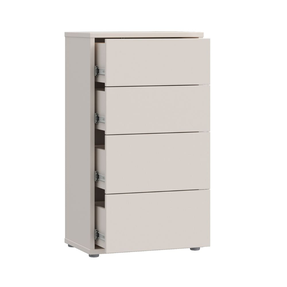 Commode 4 tiroirs coloris cachemire 55x35x99 Medea