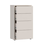 Commode 4 tiroirs coloris cachemire 55x35x99 Medea