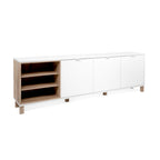 Madia 3 ante porta TV 200x35x64,5 colore bianco rovere Menorca57A