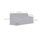 Universal-Sofaüberwurf 140/180 cm Farbe Beige mit Bändern - Levante