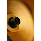 Lampada a sospensione 87h cm in metallo colore nero interno oro Rena