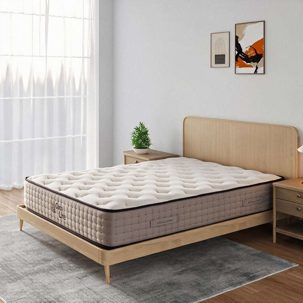 Materasso matrimoniale multistrato con fibra naturale 160x190x28H cm - Linxe