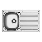 Lavello da incasso monostampo 1 vasca e gocciolatoio destro inox Adriatico861