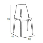 Sedia Oblong polipropilene rosso mattone